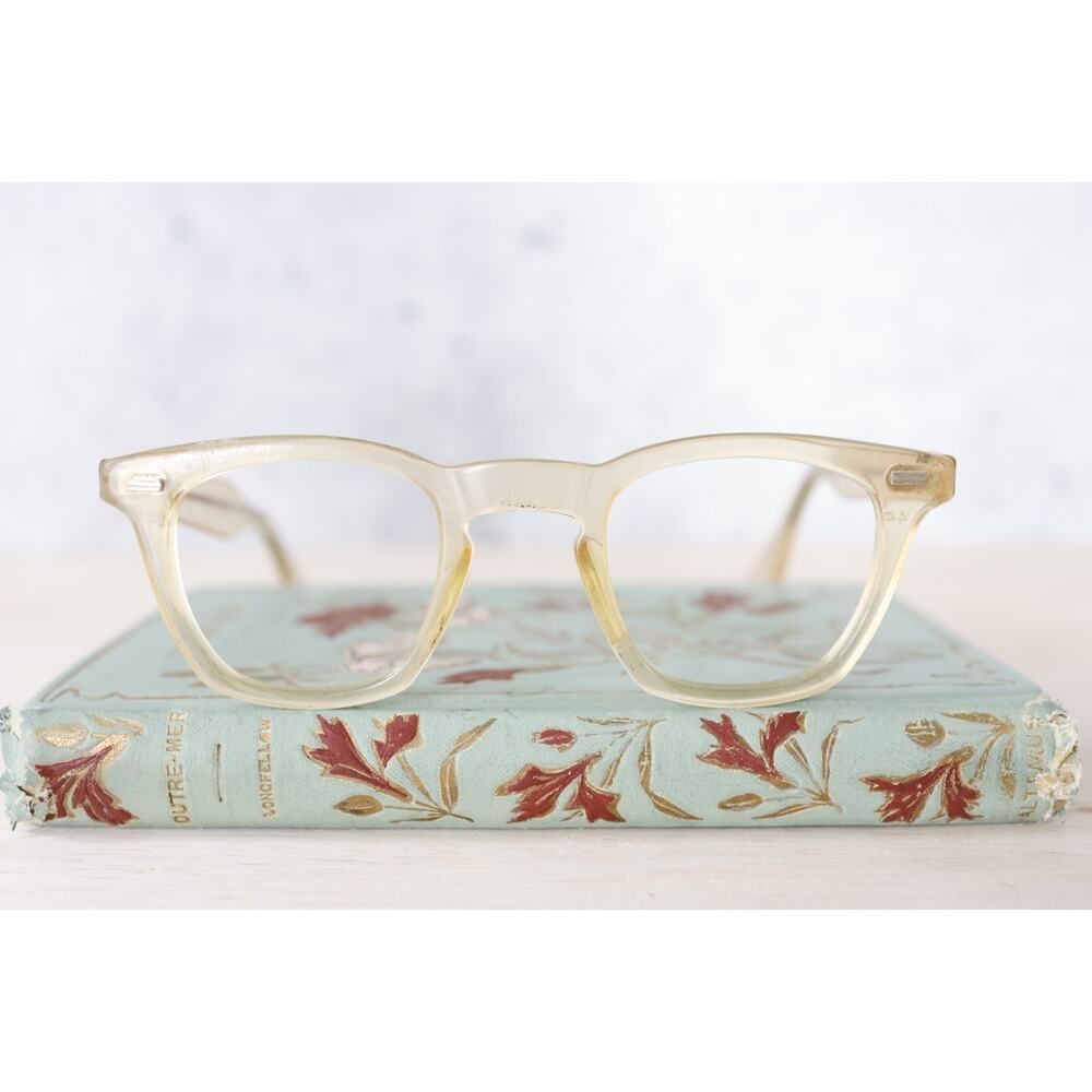 Vintage Willson safety Eyeglass 1970s USA Safety Glasses 44-24 Preppy Old Money